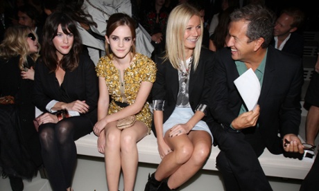 Actress Emma Watson (centre left) is a brand ambassador for Burberry.