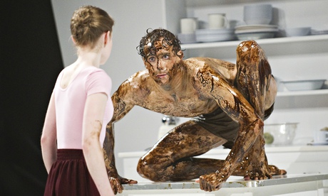 Edward Watson as Gregor Samsa and Laura Day as Grete Samsa in Metamorphosis