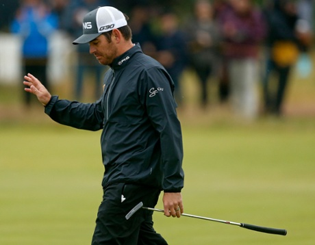 Louis Oosthuizen with another birdie putt, just one off the lead now.