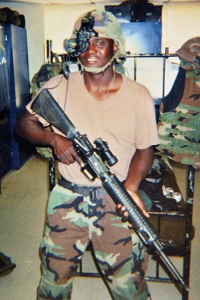 Njaga Jagne when he was in the US army.