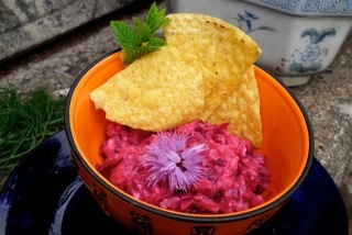 Uncle Pete's pink parsnip dip.