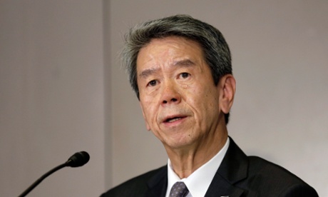 Toshiba’s boss Hisao Tanaka has quit the Japanese electronics conglomerate over a 152bn yen (£780m) accounting scandal.