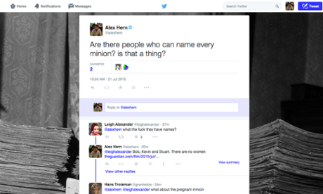 A tweet with a background visible.