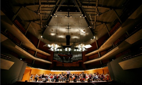 Hall for nothing … The Hallé Orchestra rehearsing in Manchester’s Bridgewater Hall.