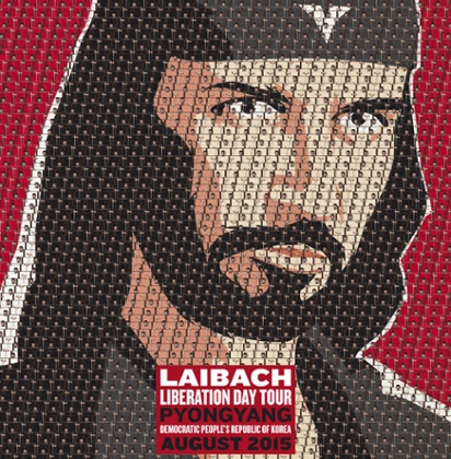 Poster announcing Laibach's two concerts in Pyongyang next month.