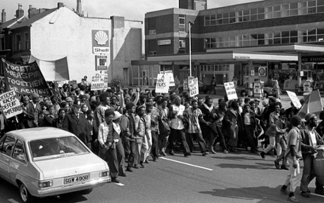 Vanley Burke, Africa Liberation Day march through Handsworth, 1977. 