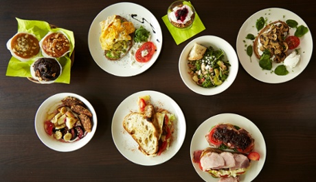 Organic home-made sandwiches.