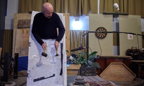 Marko Costanzo in the Foley studio, NJ.