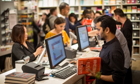 Customers at a Foyles bookshop in London the night (or morning) Go Set a Watchman hit store shelves.