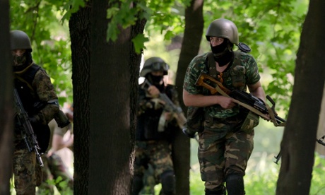 Pro-Russian fighters begin their assault on Donetsk airport last year. The 300-strong Chechen ‘Death battalion’ was involved in the bloody offensive during its five months in and around Donetsk.