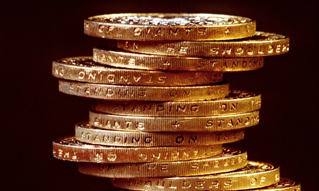 Some £2 coins in a stack