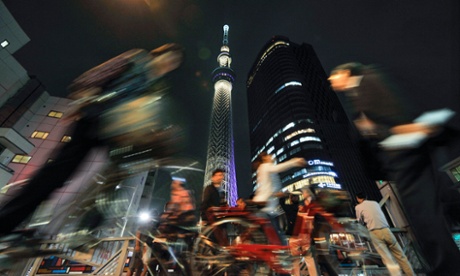Night scene in Tokyo, Japan.