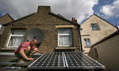 Solar panel on a roof