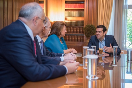 Alexis Tsipras meeting bank chiefs