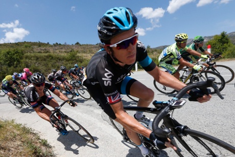 Team Sky rider Geraint Thomas, up close.