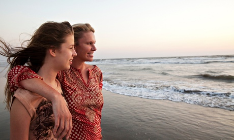 mother and daughter on holiday