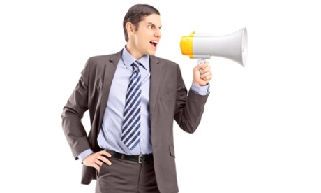 An angry young businessman 