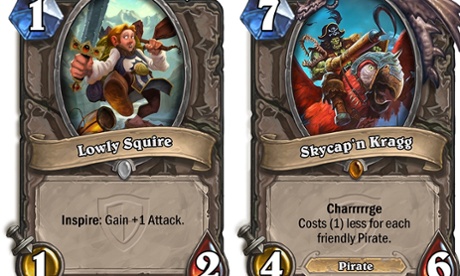 Two of the new Hearthstone cards.