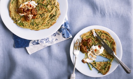 Bean, turmeric and gram flour pancakes