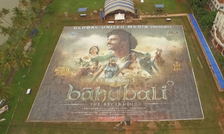 50,000 sq ft poster for Baahubali.