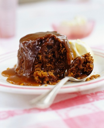 Sticky toffee pudding.