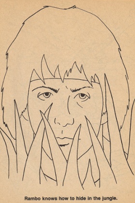 Colour me bad: the Rambo colouring book.