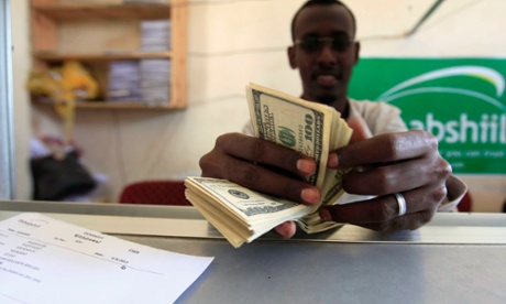 A money transfer office in Mogadishu. According to World Bank figures, $1.3bn is remitted annually to Somalia, with 40% of all Somali families relying on remittances for their basic needs.