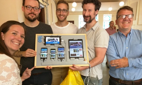 The team holding the board