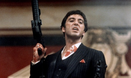 Pacino as Tony Montana in the 1983 film Scarface.