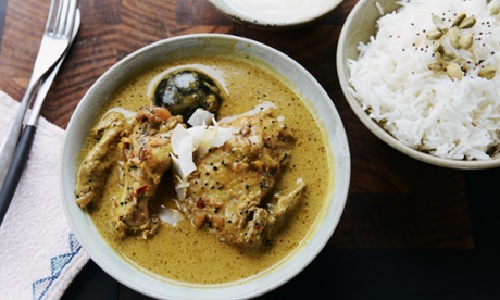 Turmeric chicken curry.