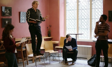 Michael Wynne at rehearsals for Who Cares.