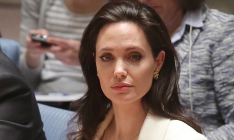 Angelina Jolie attends a UN security meeting in New York.