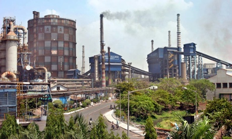 The Tata steel plant in Jamshedpur, India.