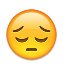 sad face emoji