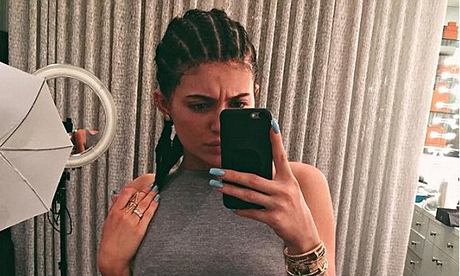 Kylie Jenner with cornrows