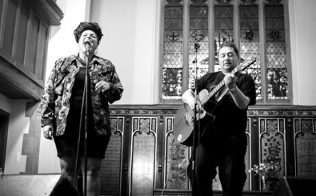 Shona Carmen onstage with Michael Head at St Mary’s Old Church.