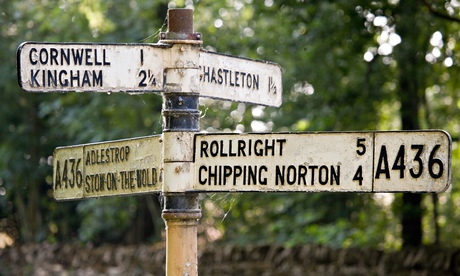 A Cotswolds road sign