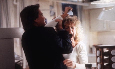 Michael Douglas fights with Glenn Close in Fatal Attraction