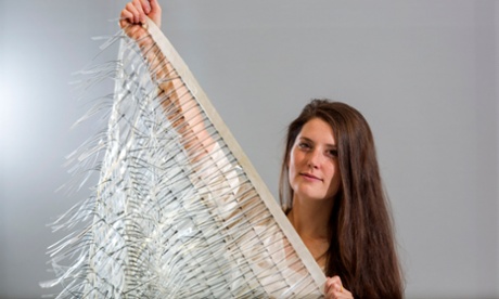 Charlotte Slingsby, who created Moya, a wind energy harvesting sheet.