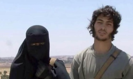 Londoner Khadijah Dare with her Swedish Isis fighter husband, who calls himself Abu Bakr.