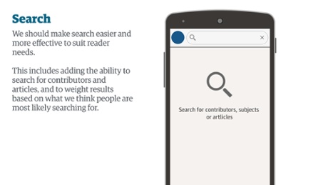 A revised search to make it much easier for readers to find contributors, articles or subjects.