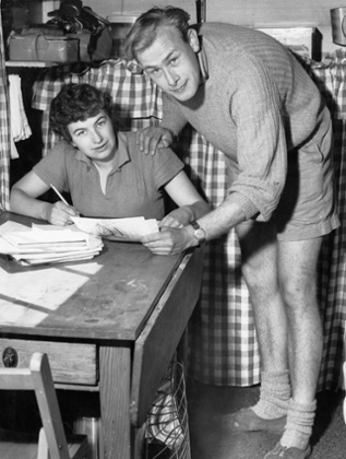 Bryan Nelson with his wife June. They spent three years in a wooden hut on Bass Rock studying gannets.