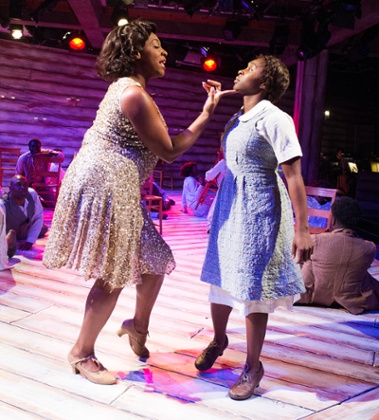 Nicola Hughes and Cynthia Erivo in the 2013 Menier Chocolate Factory production of The Color Purple