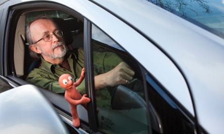 Peter Lord with his plasticine shadow, Morph