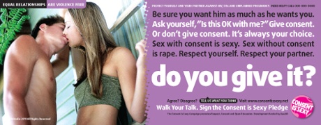 Poster from the Consent is Sexy campaign.