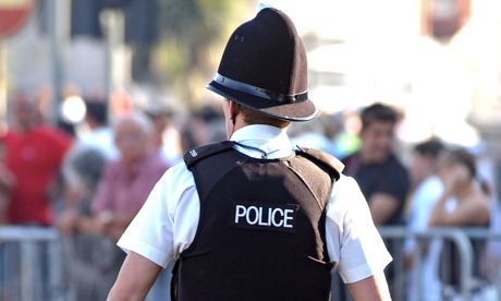 A police officer on patrol