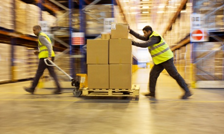 Men working in a warehouse