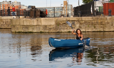 Smillie fits in a kayak paddle before heading to work in the mornings.