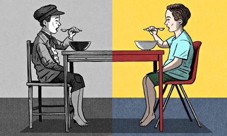 Britain’s rich are thrust into the future. The poor get kicked back into the past