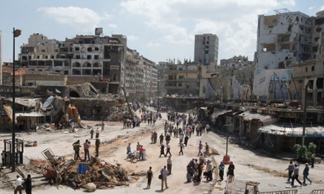 Devastation in Homs, Syria